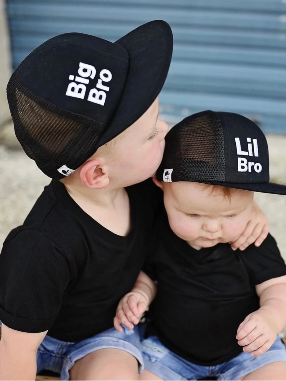 George Hats Lil Bro Big Bro Camo Trucker Hats & Knuckleheads Trucker Hat